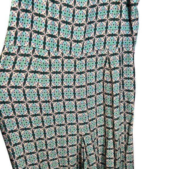 Anthropologie Farm Rio Small Honolulu Jumpsuit Floral Geometric Lightweight Flow - Picture 10 of 12
